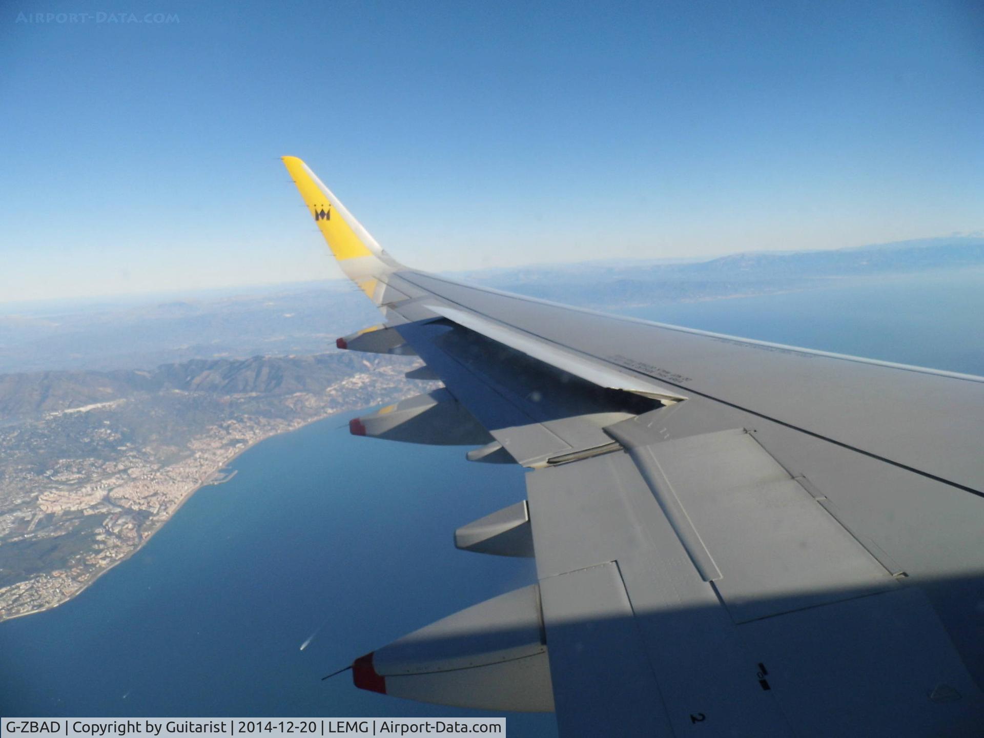 G-ZBAD, 2013 Airbus A321-231 C/N 5582, Left hand turn for AGP