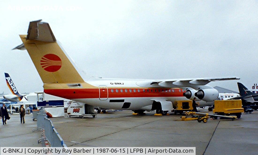 G-BNKJ, 1987 British Aerospace BAe.146-200 C/N E2069, British Aerospace BAe 146-200 [E2069] (British Aerospace) Paris-Le Bourget~F 15/06/1987