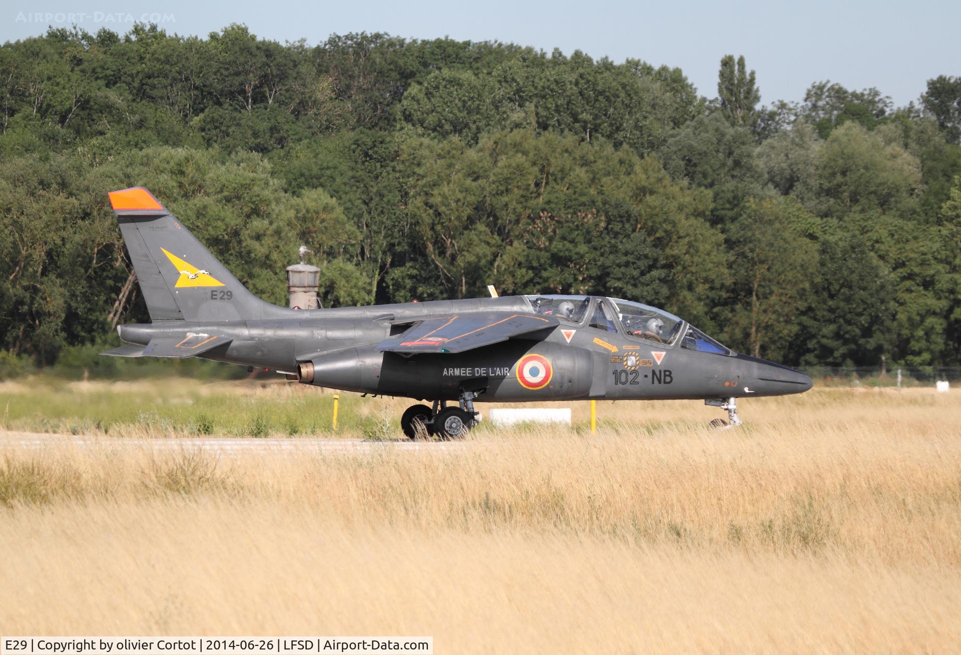 E29, Dassault-Dornier Alpha Jet E C/N E29, last take off from Dijon Longvic airbase