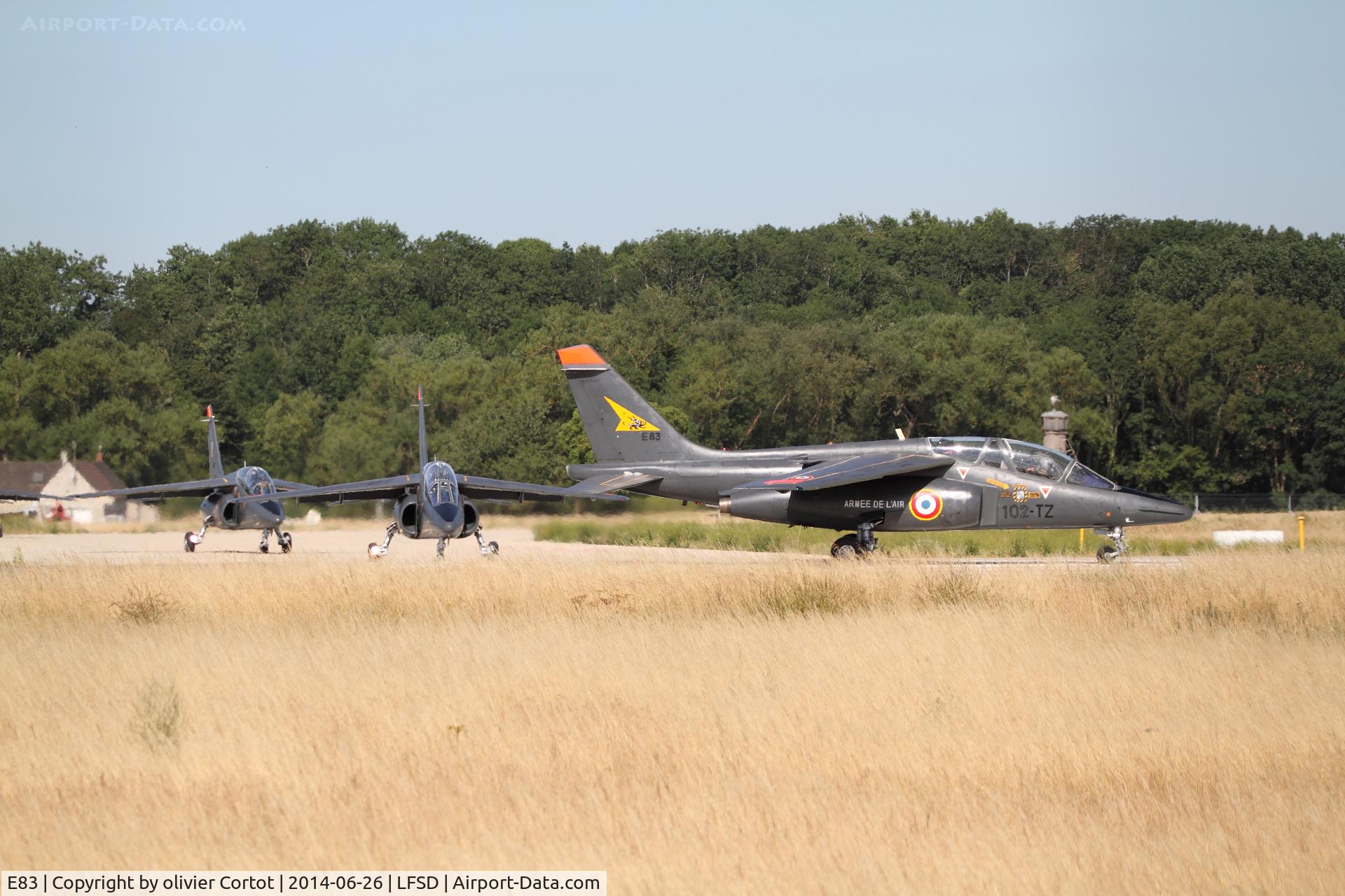 E83, Dassault-Dornier Alpha Jet E C/N E83, about to take off from BA102 for the last time...