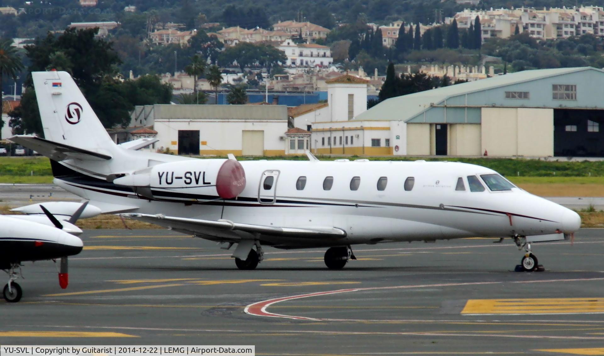 YU-SVL, 2008 Cessna 560XL Citation XLS C/N 560-5772, On the GA at Malaga