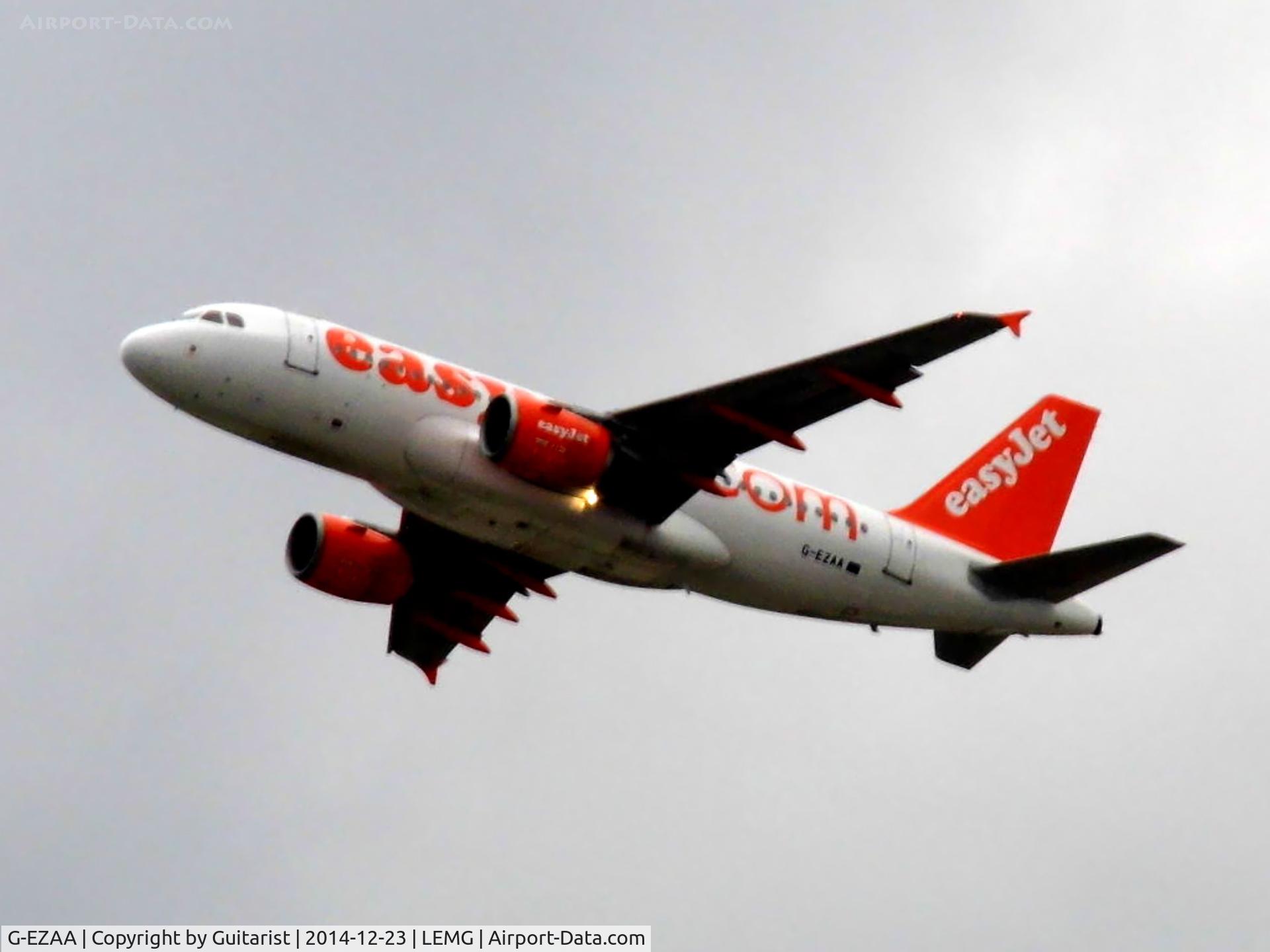 G-EZAA, 2006 Airbus A319-111 C/N 2677, Departing Malaga