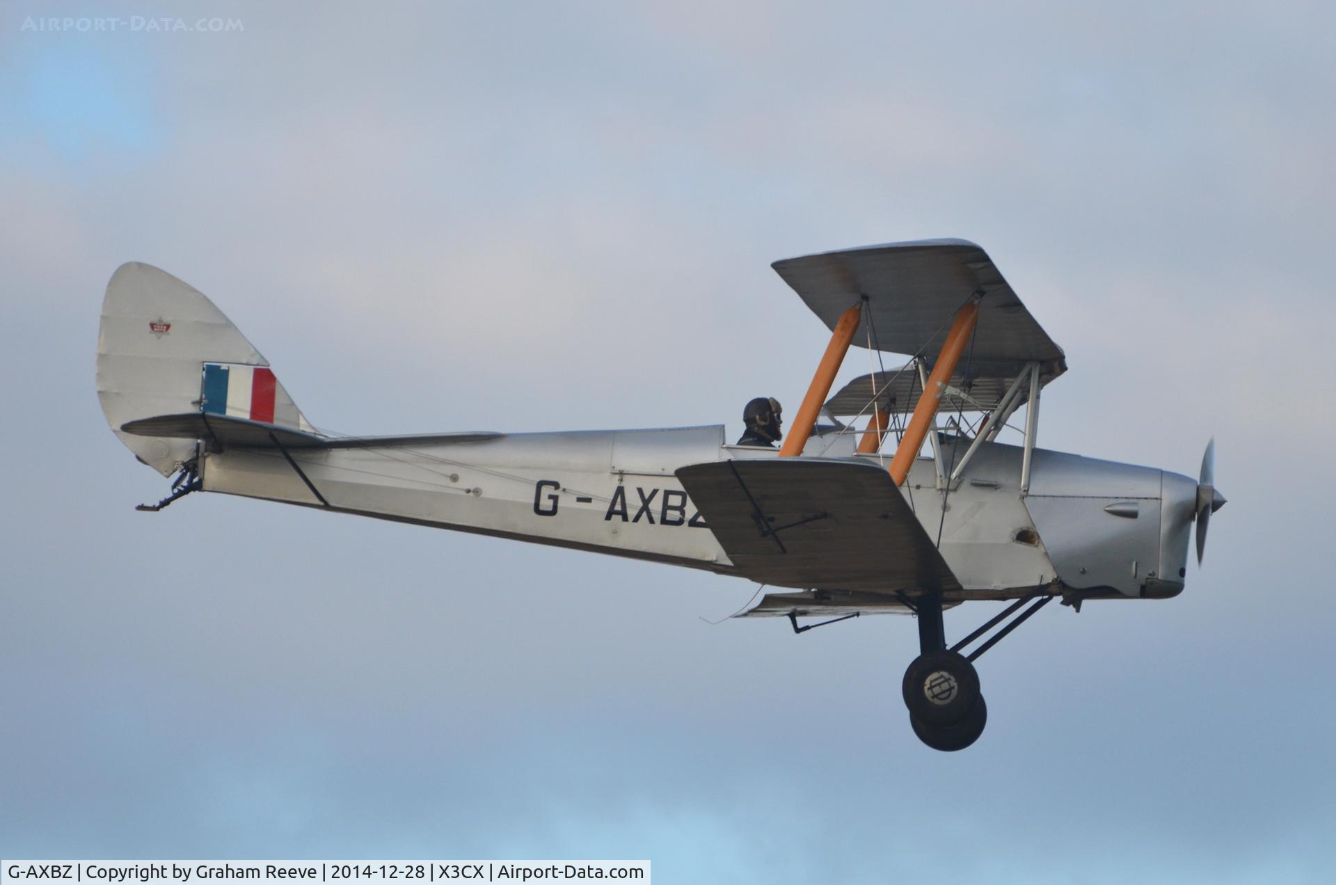 G-AXBZ, 1944 De Havilland DH-82A Tiger Moth II C/N 86552, About to land at Northrepps.