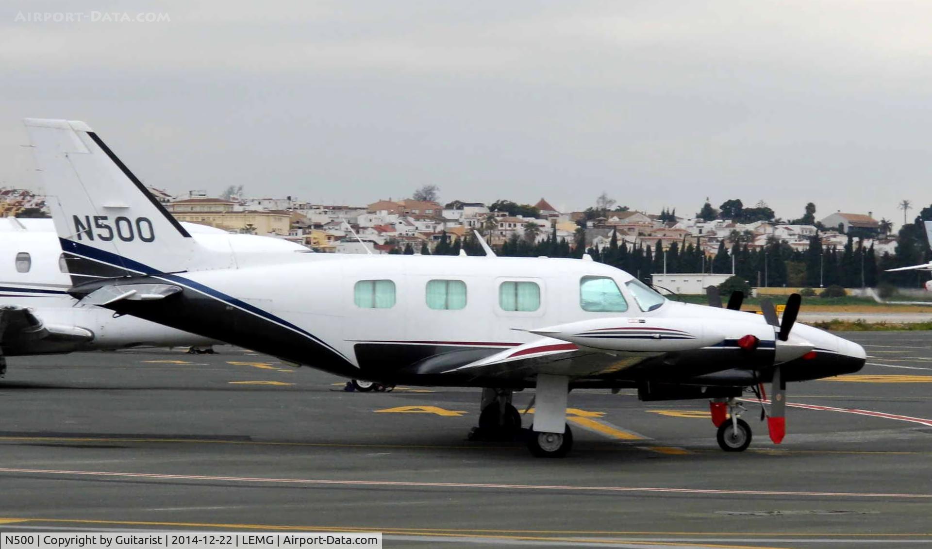 N500, 1999 Bombardier Challenger 604 (CL-600-2B16) C/N 5419, N500 Piper Navajo at Malaga. Not a CL-600