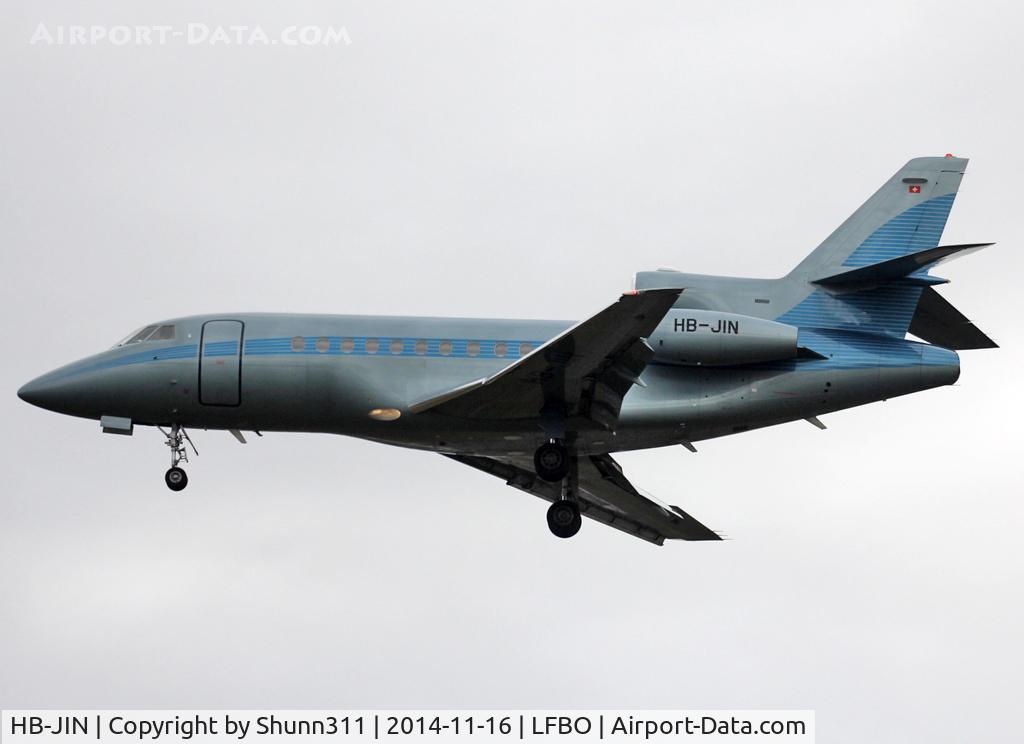 HB-JIN, 2002 Dassault Falcon 900EX C/N 107, Landing rwy 32L