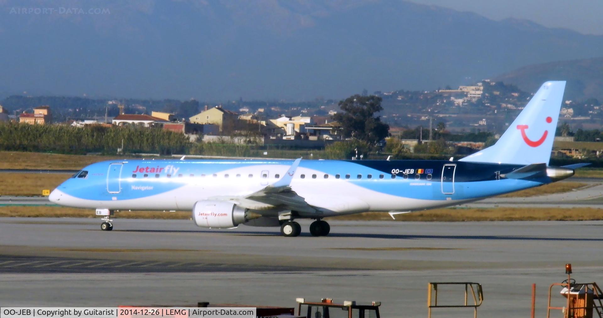 OO-JEB, 2013 Embraer 190STD (ERJ-190-100STD) C/N 19000607, Departing Malaga