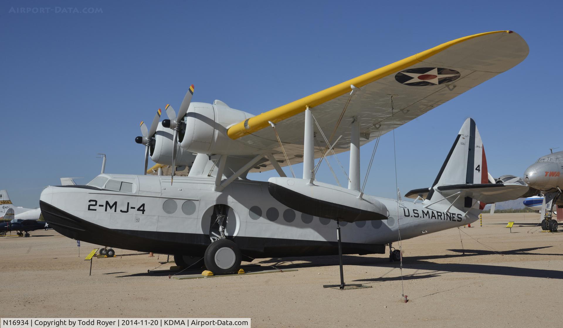 N16934, 1936 Sikorsky S-43 C/N 4325, On display at the Pima air and Space Museum