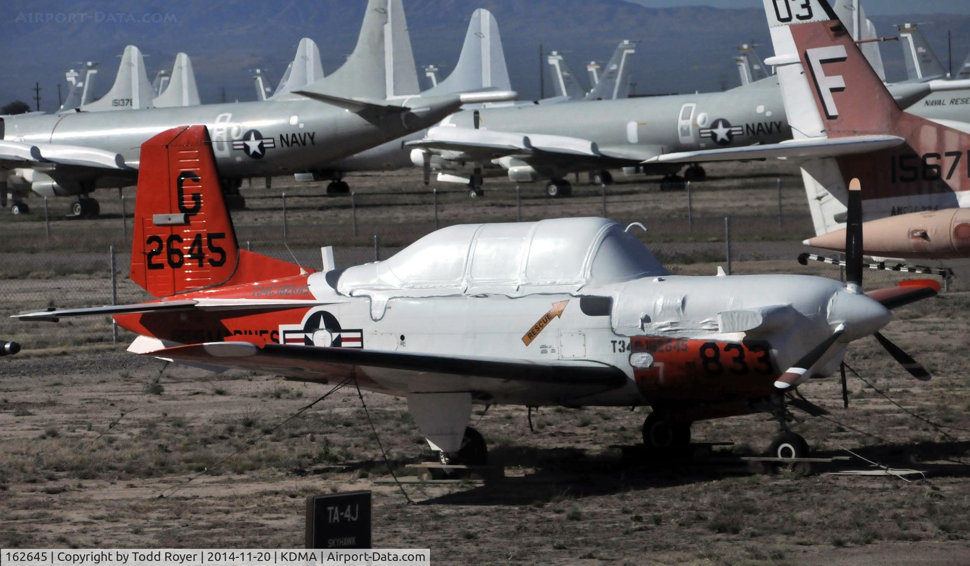 162645, Beech T-34C Turbo Mentor C/N GL-330, Passing time at the 