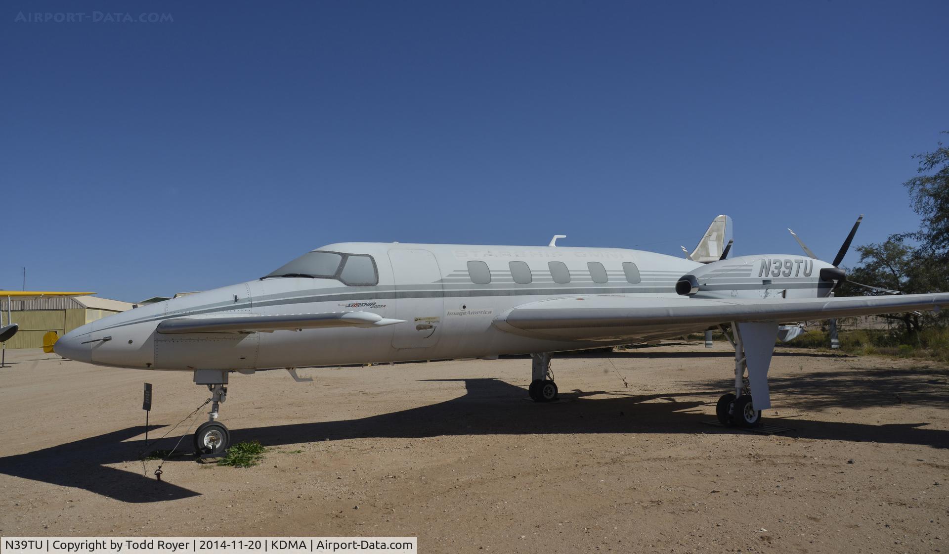 N39TU, 1991 Beech 2000A Starship 1 Starship 1 C/N NC-23, On display at the Pima Air and Space Museum