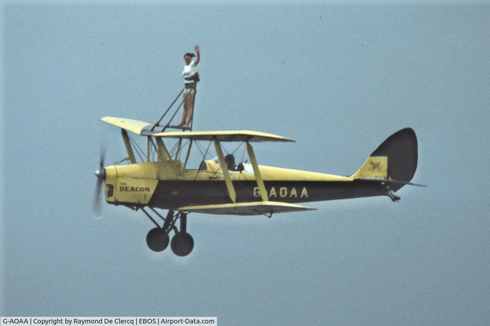 G-AOAA, 1942 De Havilland DH-82A Tiger Moth II C/N 85908, Ostend airshow 1978.
