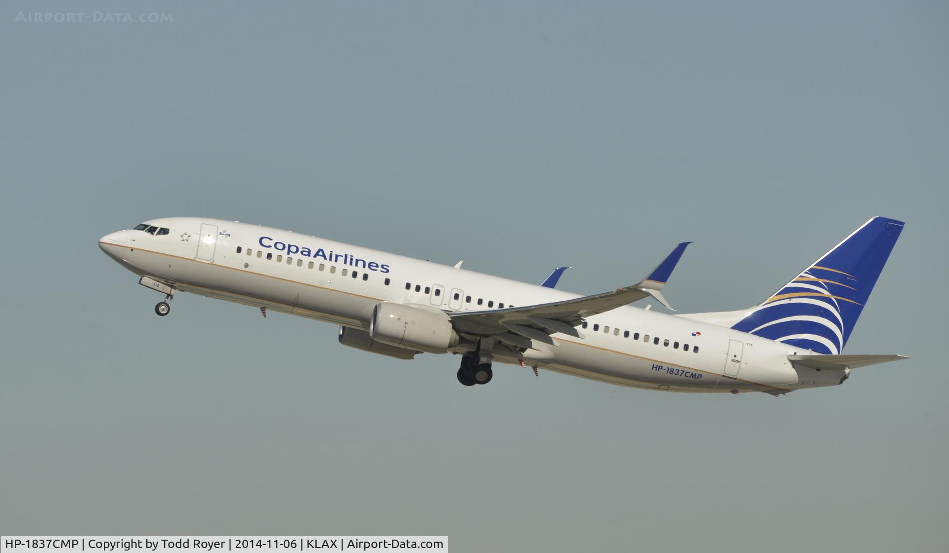 HP-1837CMP, 2014 Boeing 737-8V3 C/N 40783, Departing LAX on 25R