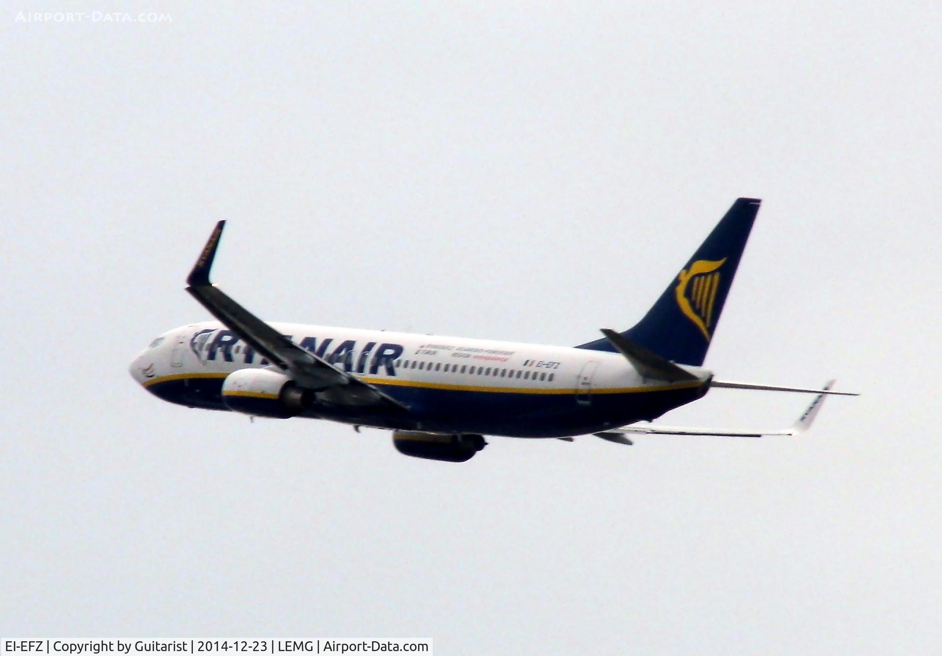 EI-EFZ, 2009 Boeing 737-8AS C/N 38489, Departing Malaga