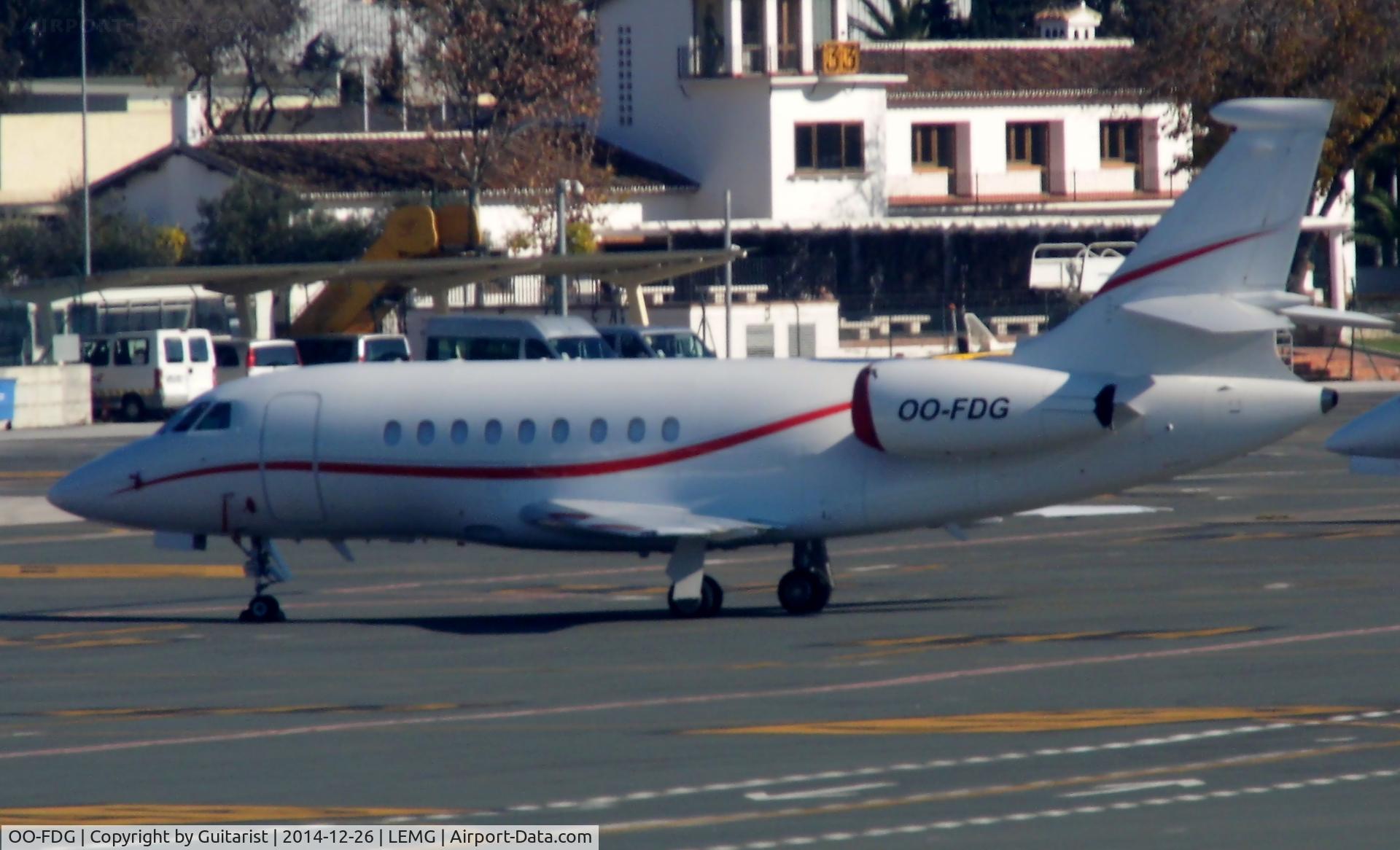 OO-FDG, 2006 Dassault Falcon 2000EX C/N 61, On the GA at Malaga