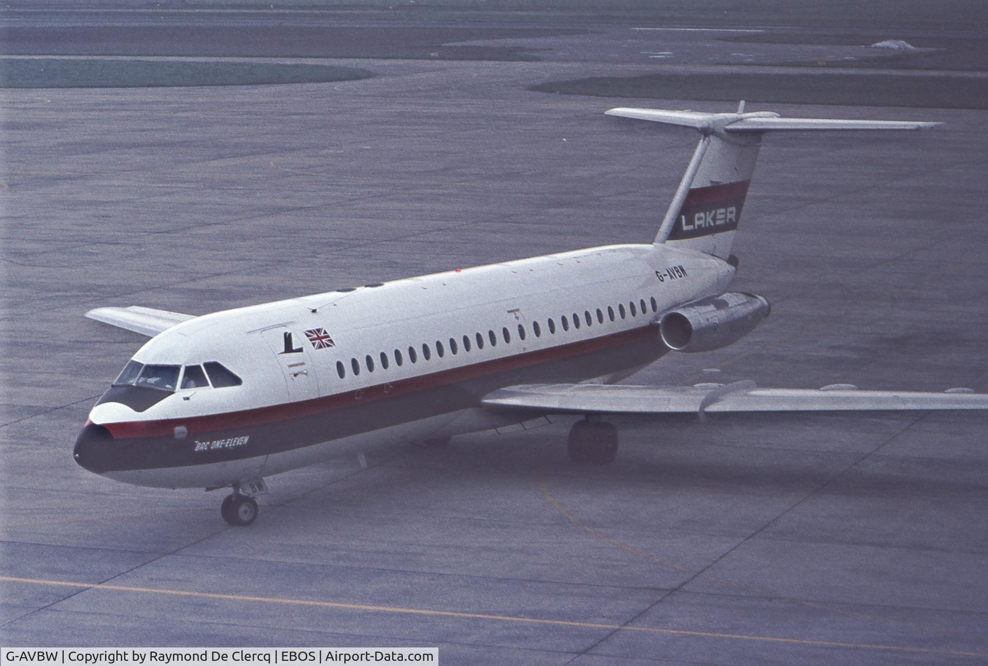G-AVBW, 1967 BAC 111-320LAZ One-Eleven C/N BAC.107, Ostend Airport, late 70's.