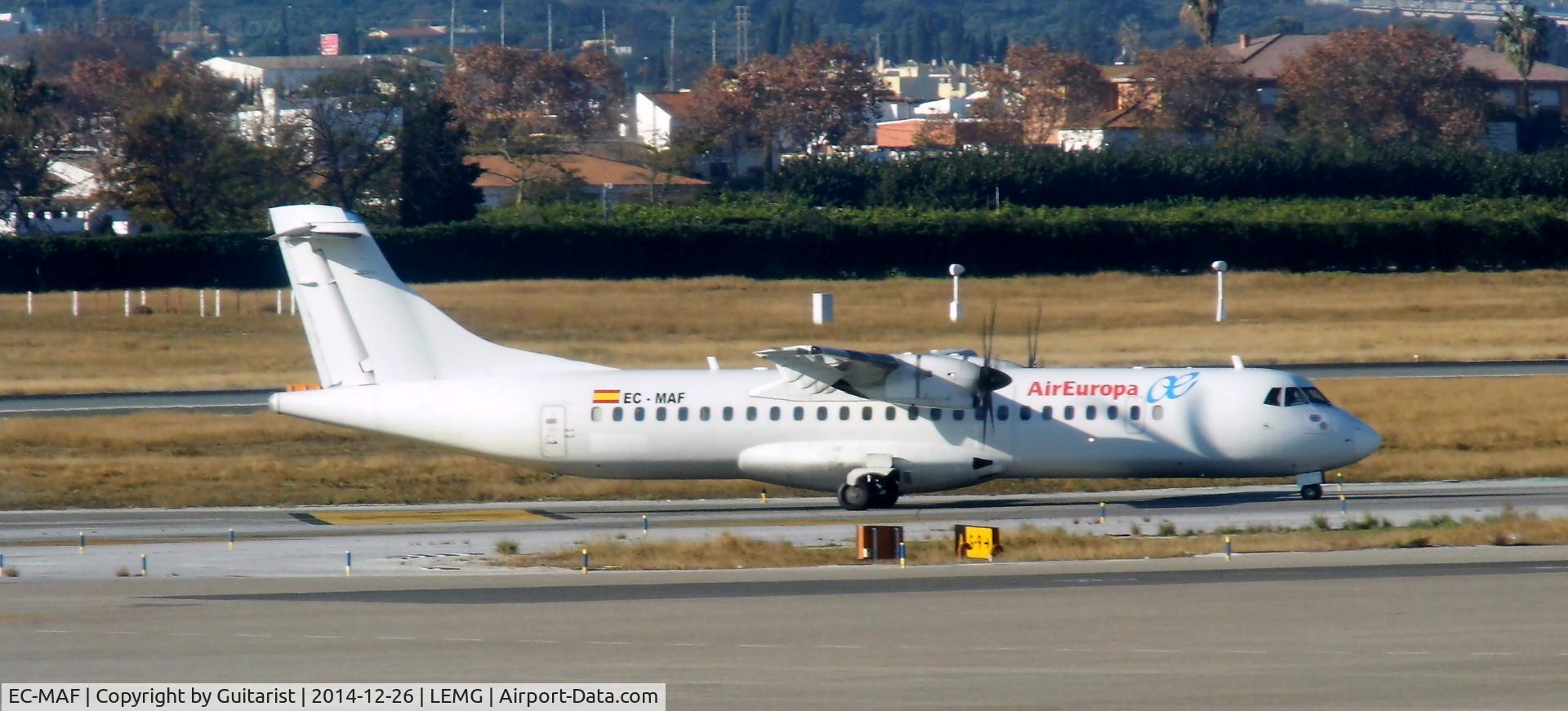 EC-MAF, 1999 ATR 72-212A C/N 568, Malaga arrival