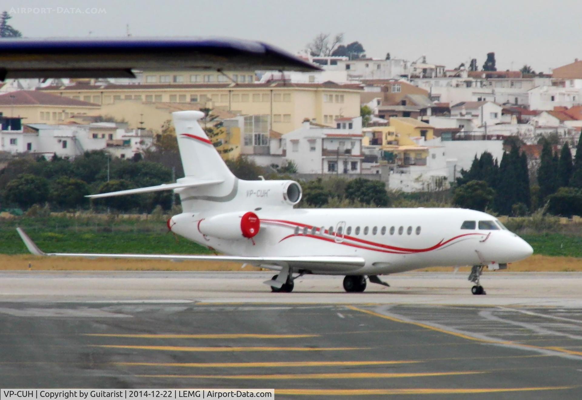 VP-CUH, 2013 Dassault Falcon 7X C/N 201, On the GA at Malaga