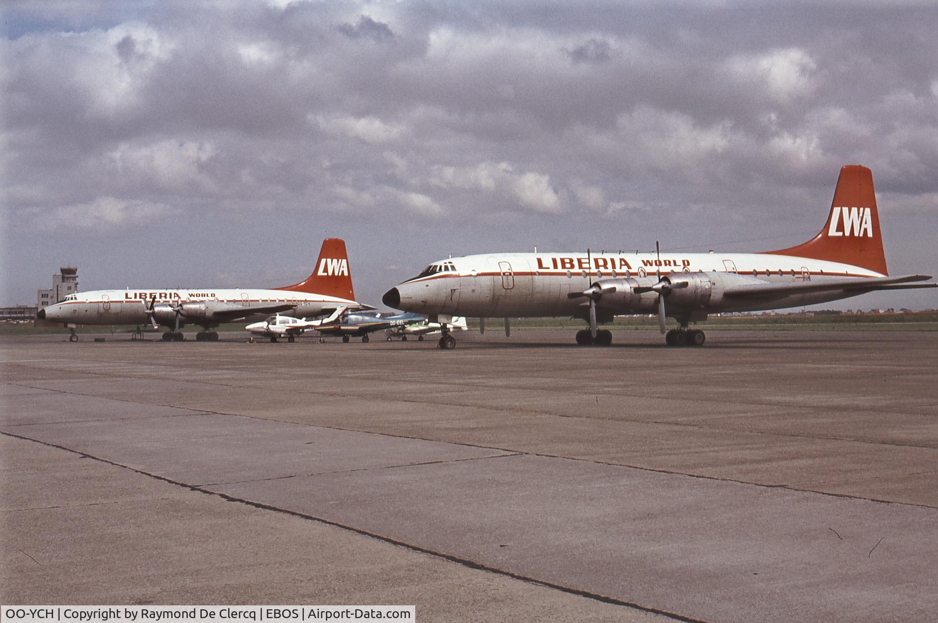 OO-YCH, 1959 Bristol Britannia C.1 (175 Britannia 253F) C/N 13399, OO-YCH parked on the left side.
