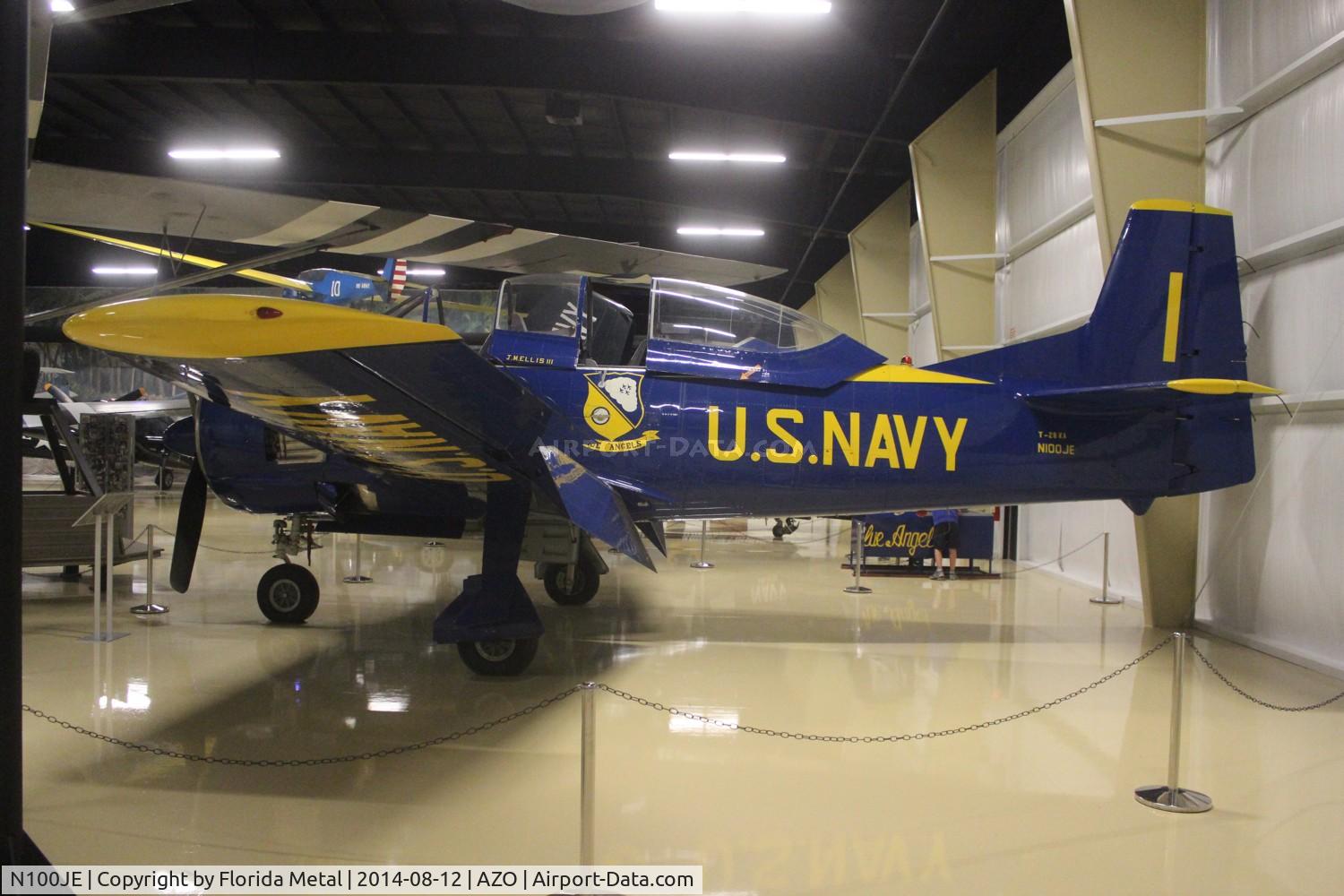 N100JE, 1961 North American NA-260 (T-28) Nomad C/N 51-7700N, T-28 painted as Blue Angels