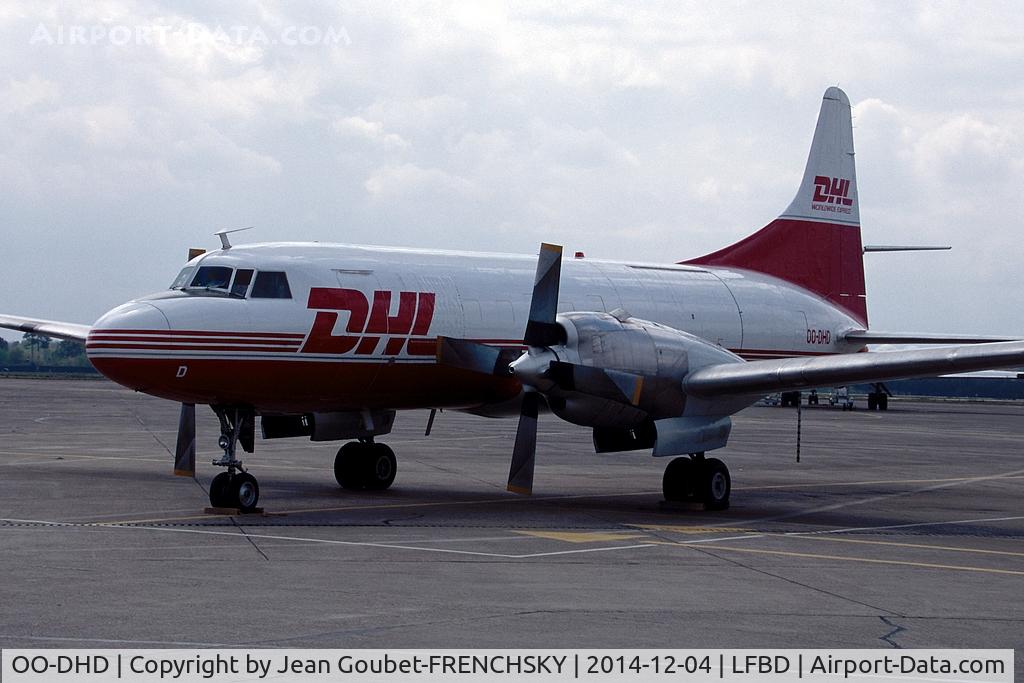 OO-DHD, 1953 Convair 580(F) C/N 135/022, European Air Transport operating for DHL