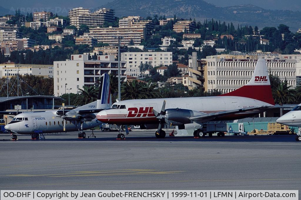 OO-DHF, 1954 Convair 580(F) C/N 147/012, European Air Transport operating for DHL