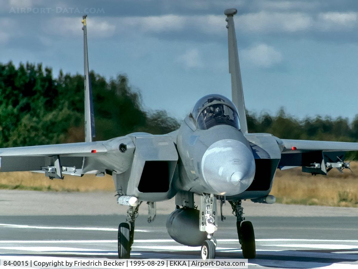 84-0015, 1984 McDonnell Douglas F-15C Eagle C/N 0925/C318, line up for departure