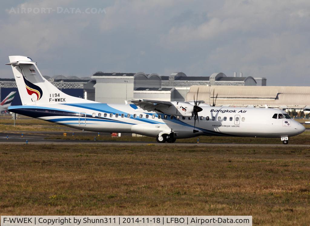 F-WWEK, 2014 ATR 72-600 C/N 1194, C/n 1194 - To be HS-PZA