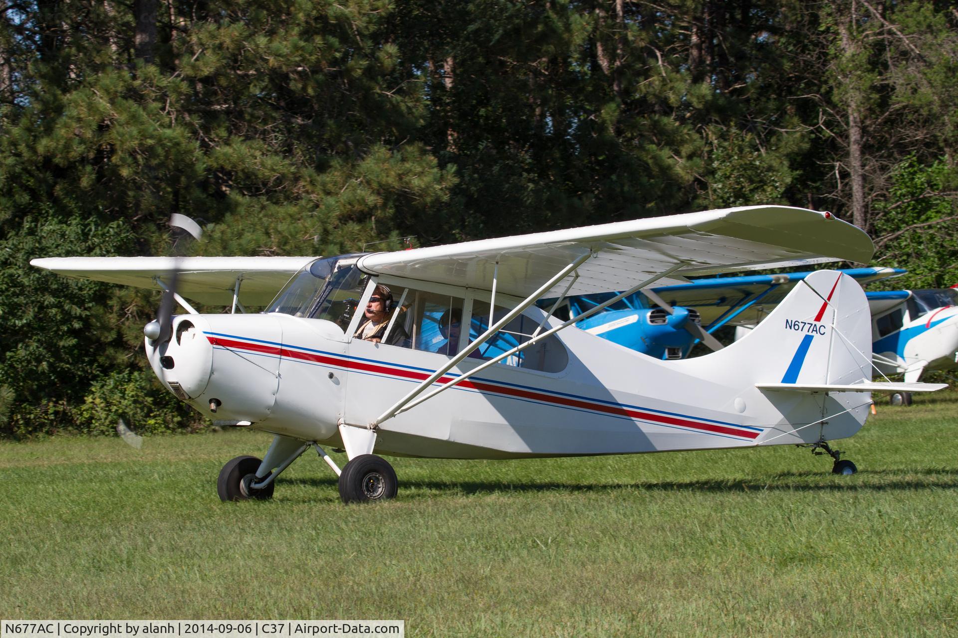 N677AC, Aeronca 7AC Champion C/N 7AC3761, Taxying in at Brodhead