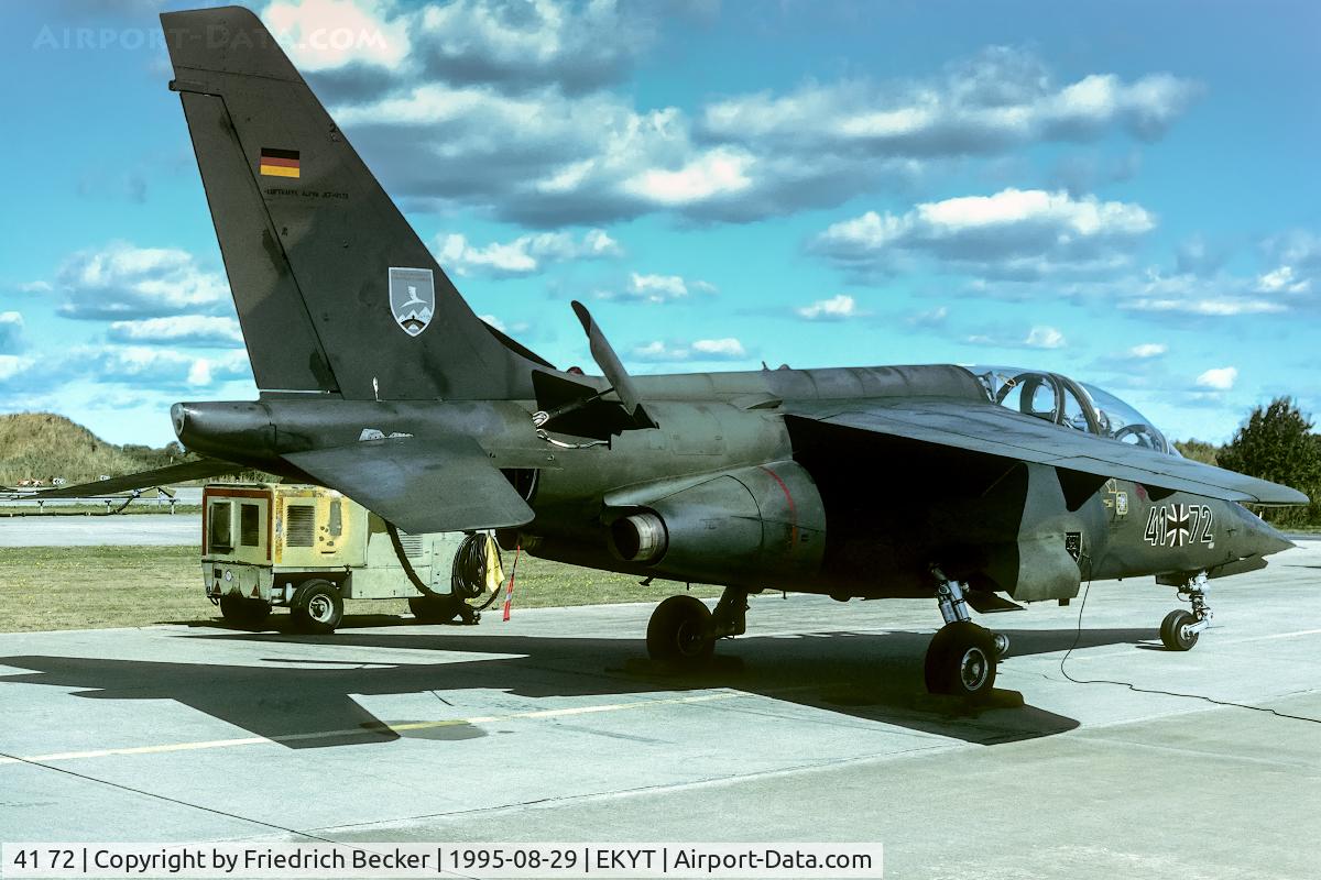 41 72, Dassault-Dornier Alpha Jet A C/N 0172, flightline at Aalborg