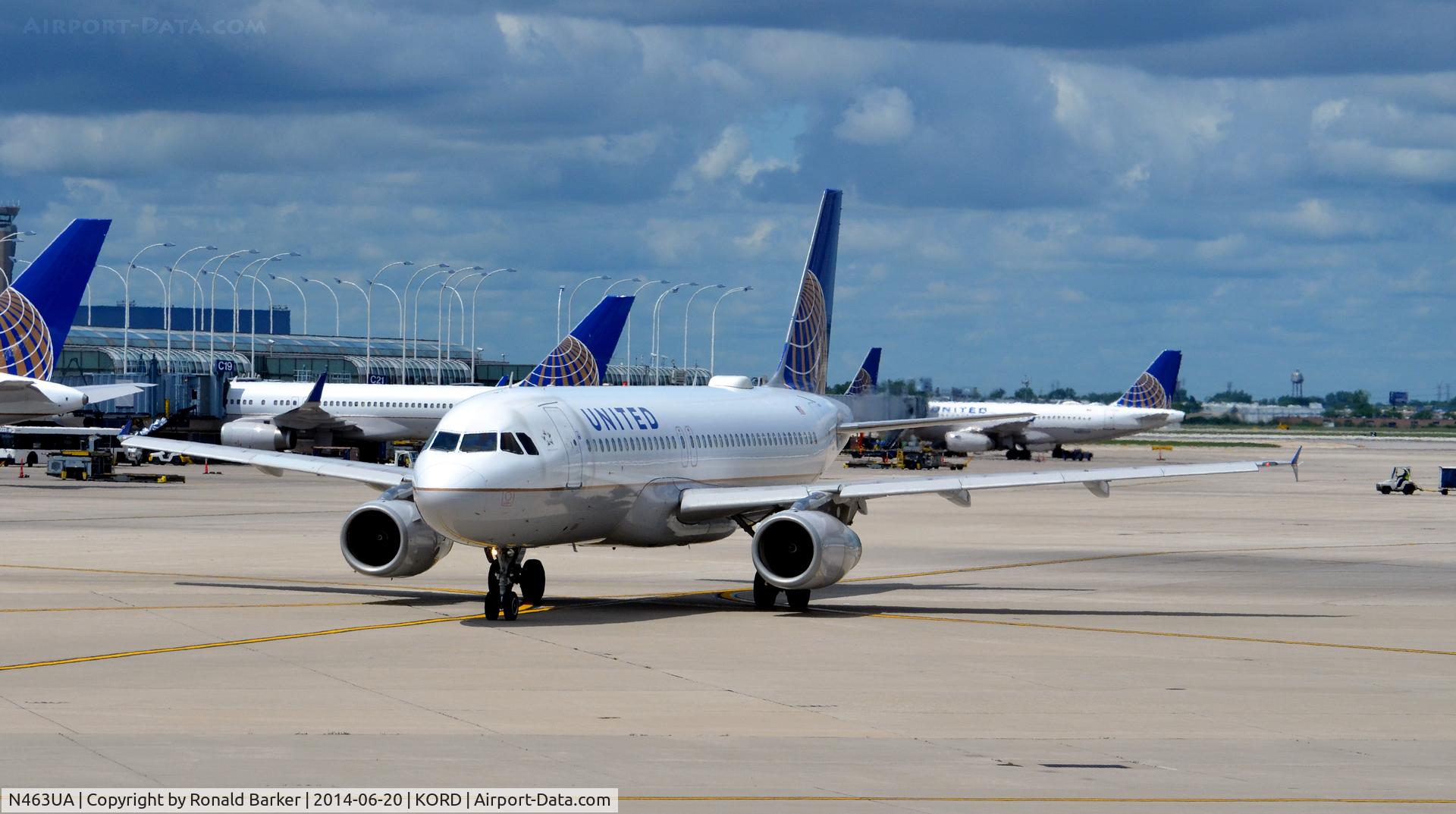 N463UA, 2000 Airbus A320-232 C/N 1282, Taxi O'Hare