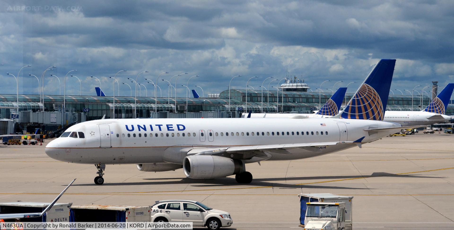 N463UA, 2000 Airbus A320-232 C/N 1282, Taxi O'Hare