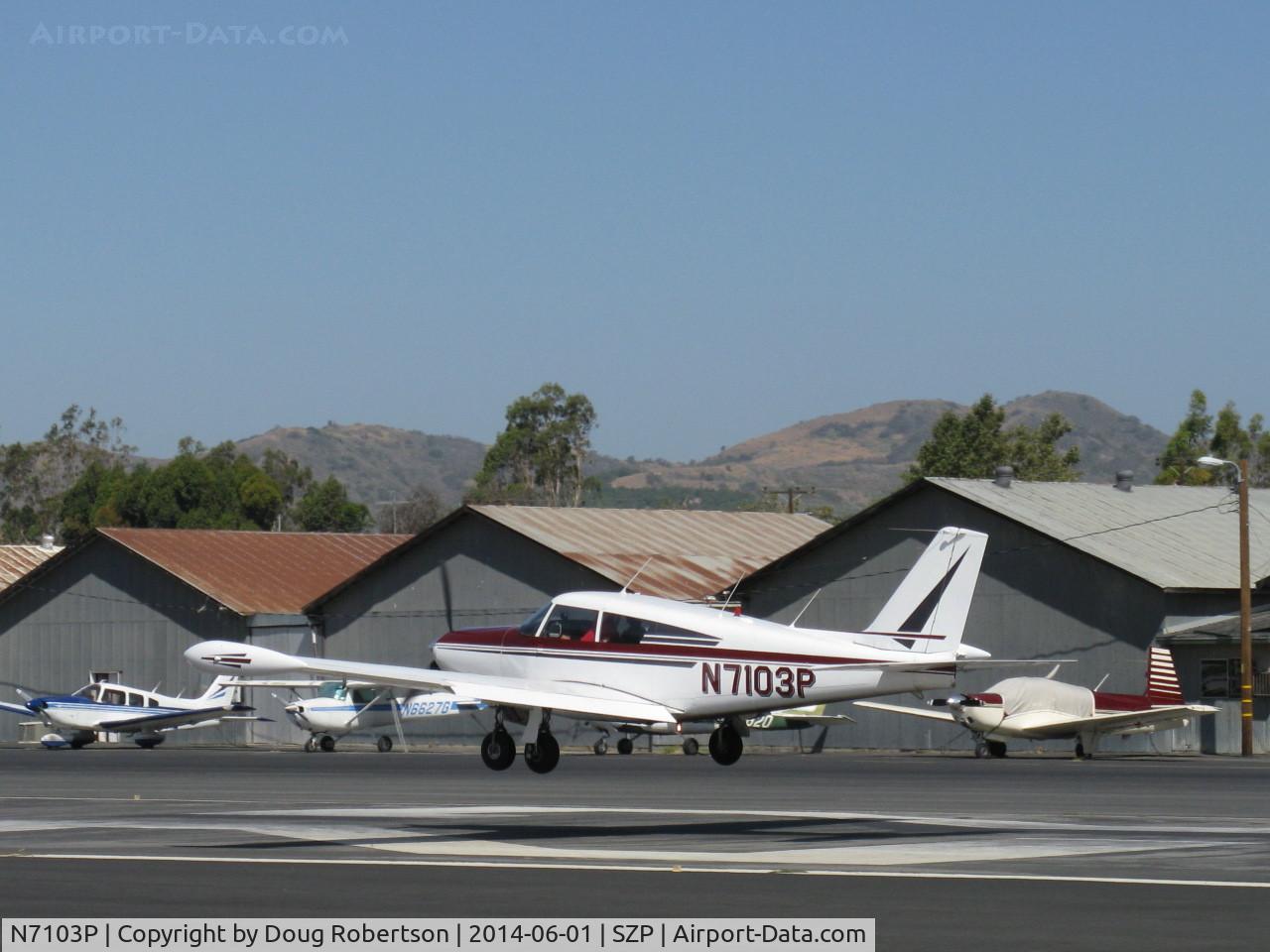 N7103P, 1960 Piper PA-24-250 Comanche C/N 24-2259, 1960 Piper PA-24-250 COMANCHE, Lycoming O-540-A1A5 250 Hp, landing Rwy 22