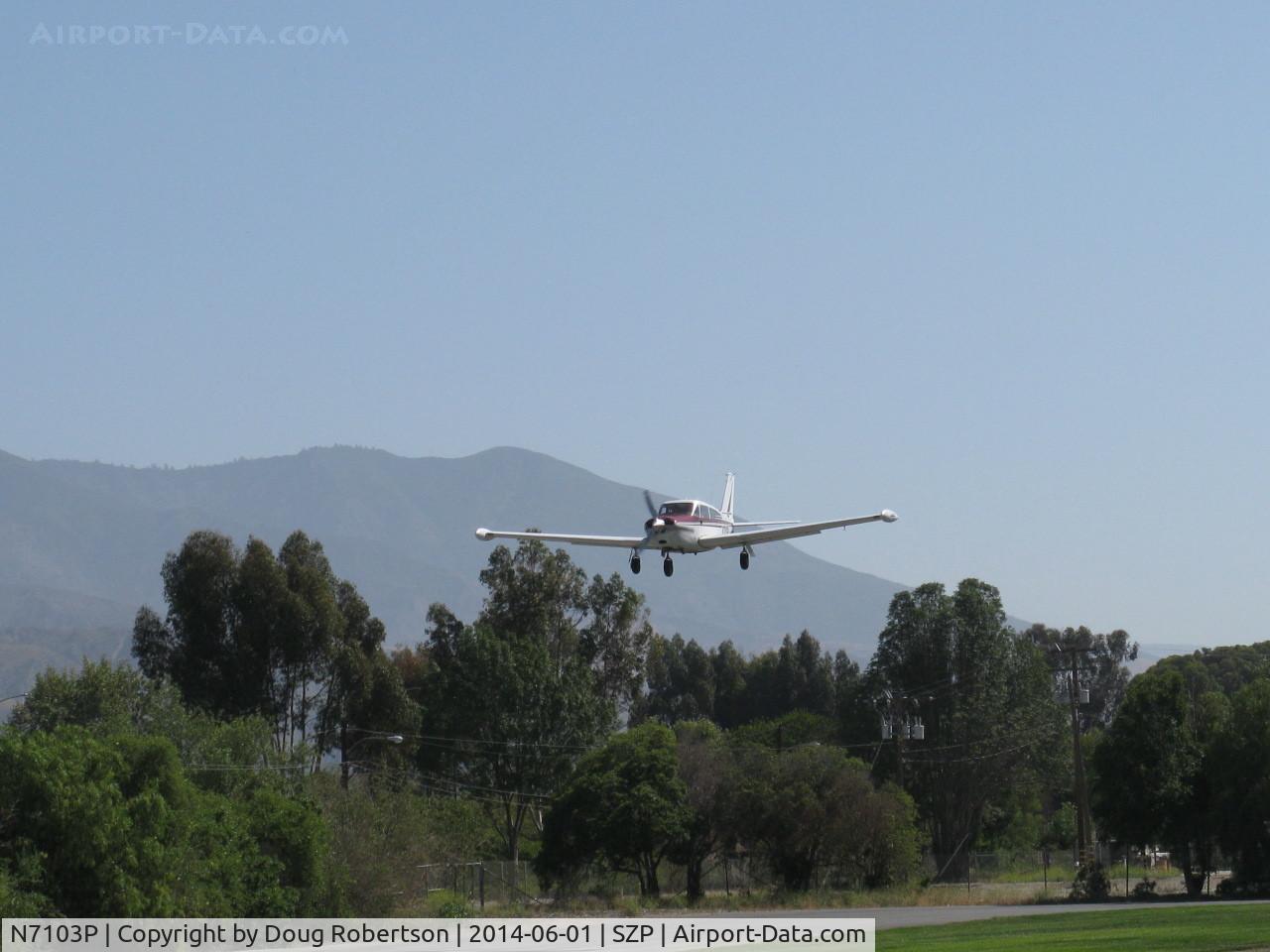 N7103P, 1960 Piper PA-24-250 Comanche C/N 24-2259, 1960 Piper, PA-24-250 COMANCHE, Lycoming O-540-A1A5 250 Hp, on final Rwy 22