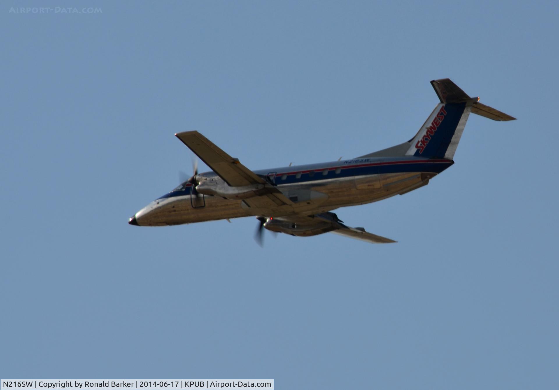 N216SW, 1993 Embraer EMB-120 Brasilia C/N 120.285, Takeoff Pueblo