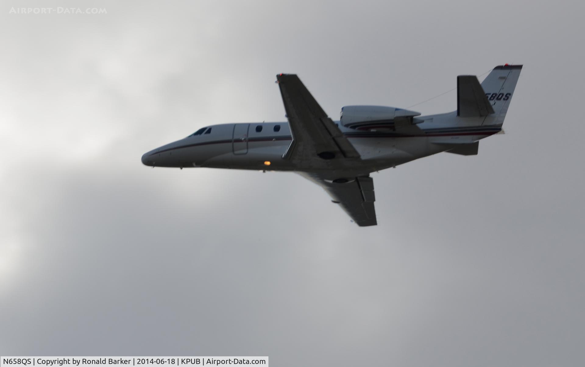 N658QS, 2006 Cessna 560XLS Citation Excel C/N 560-5665, Takeoff Pueblo