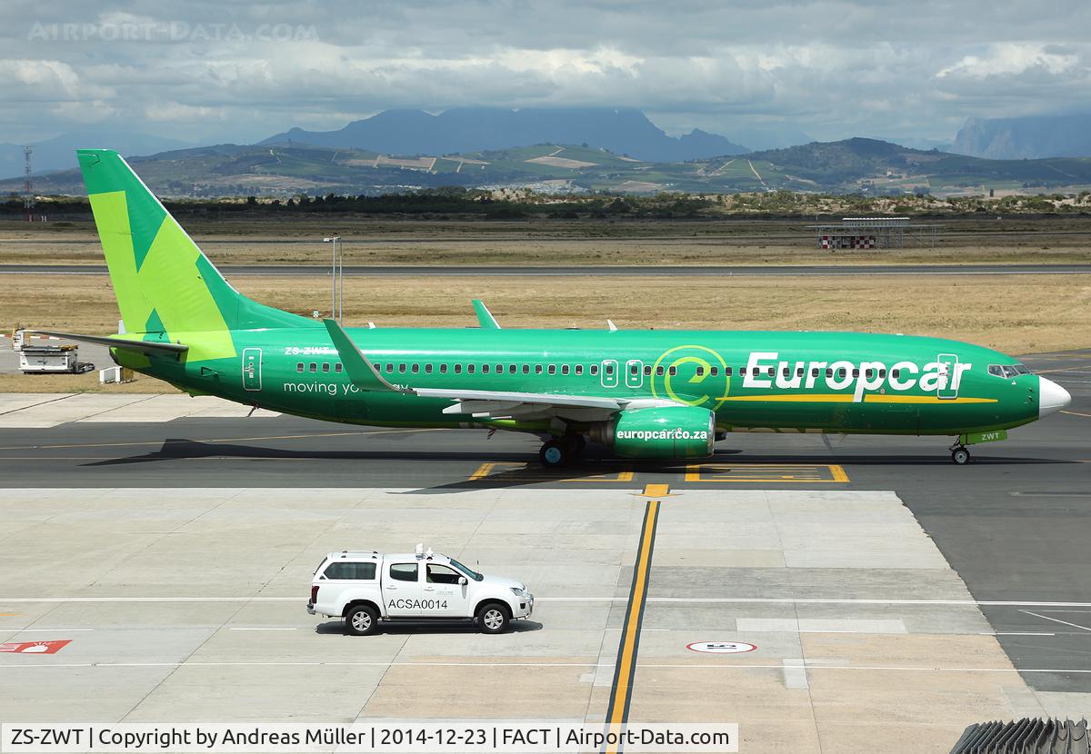 ZS-ZWT, 1999 Boeing 737-8K5 C/N 27990, Europcar livery.