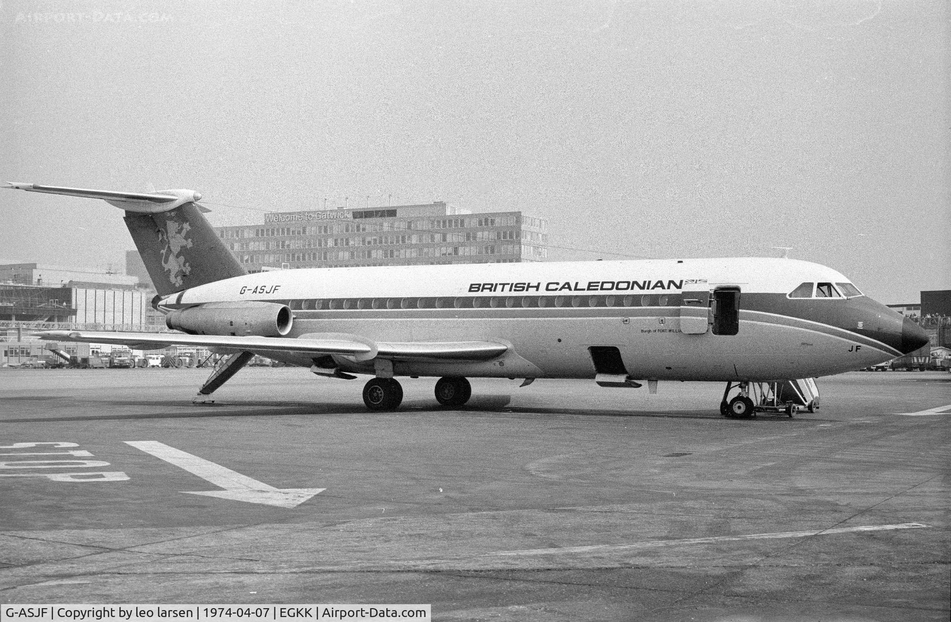 G-ASJF, 1964 BAC 111-201AC One-eleven C/N BAC.010, London Gatwick7.4.74