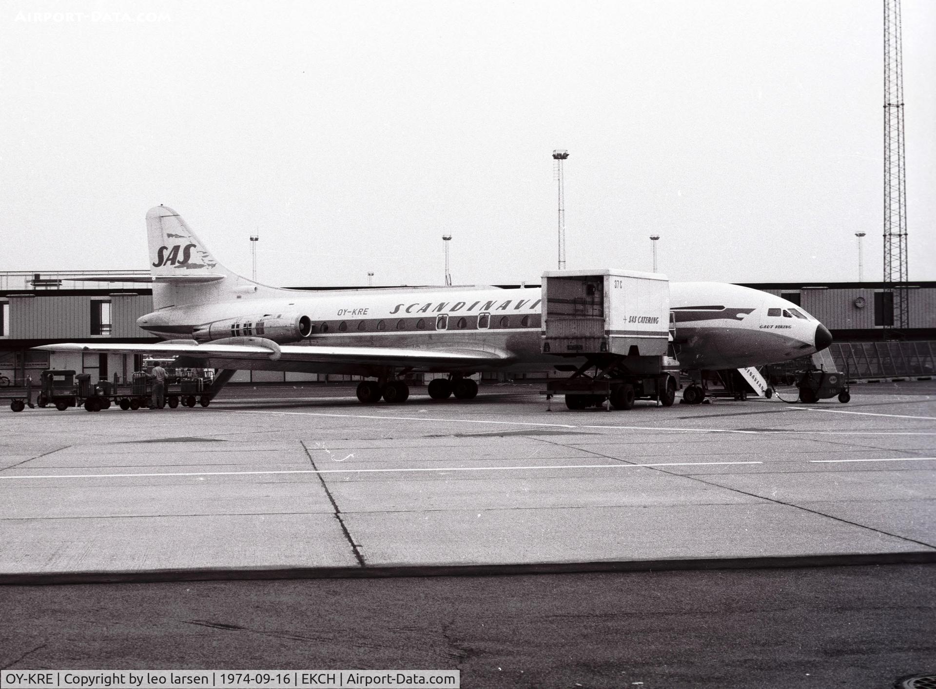 OY-KRE, 1960 Sud Aviation SE-210 Caravelle III C/N 049, Copenhagen 16.9.74