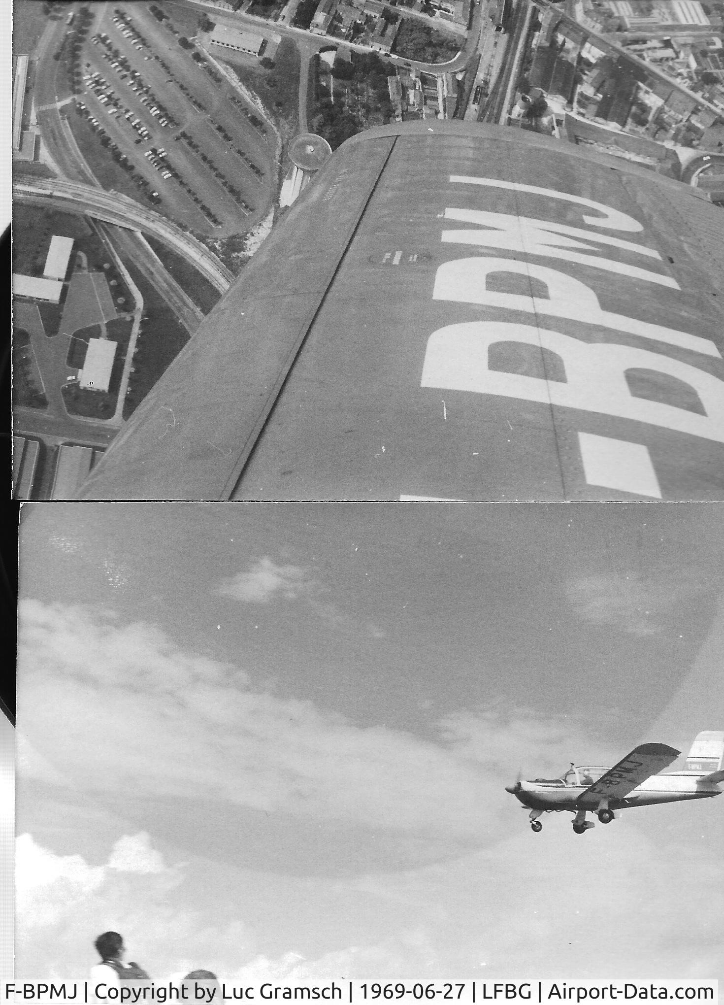 F-BPMJ, Socata MS-893A Rallye Commodore 180 C/N 10765, During my military service, in 1969 I've flown this aircraft as a glider tug. She was own by the Glider Assoc. from Cognac (French Air Force Base) and at this time equipped with the Franklin engine 220 Hp
