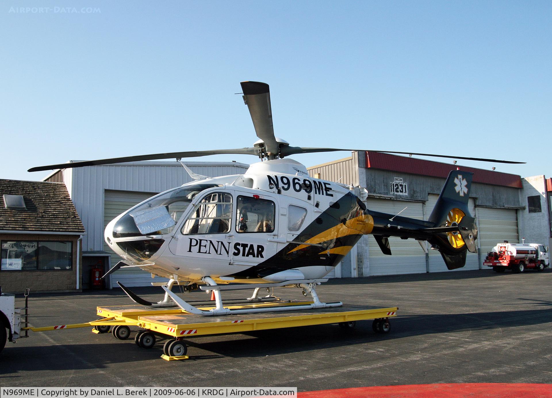 N969ME, 1999 Eurocopter EC-135T-1 C/N 0089, Spotted this very nice Medevac helicopter at Reading Airport.