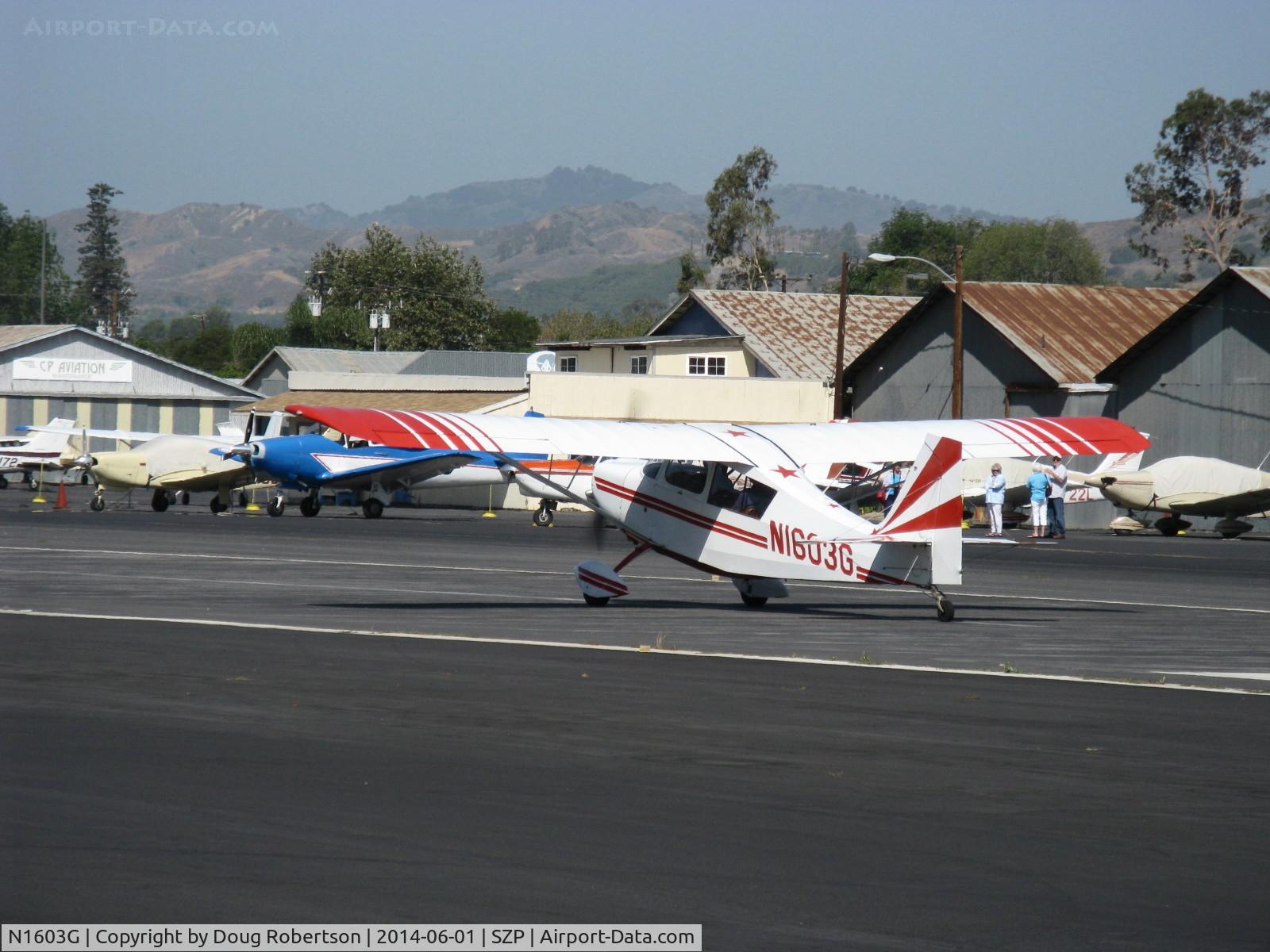 N1603G, 1968 Champion 7ECA Citabria C/N 609, 1968 Champion 7ECA CITABRIA, Lycoming O-235 115 Hp, takeoff roll Rwy 22