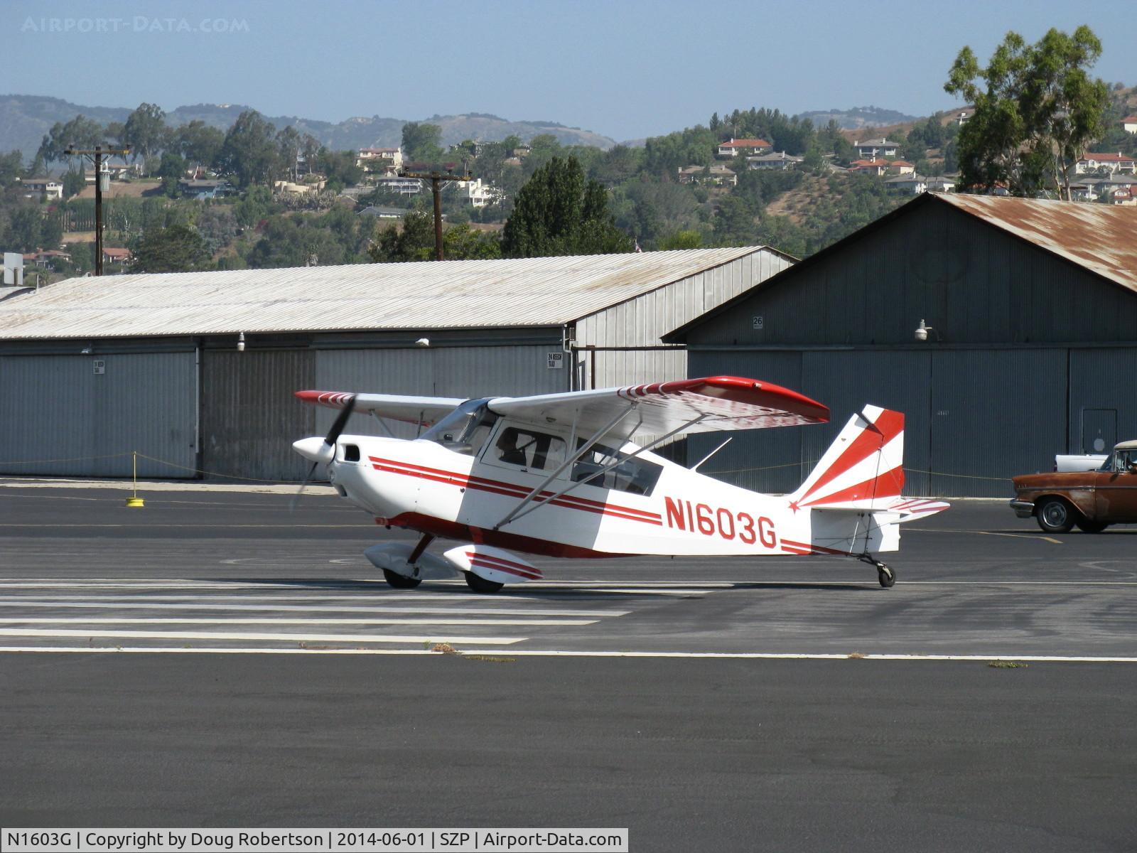 N1603G, 1968 Champion 7ECA Citabria C/N 609, 1968 Champion 7ECA CITABRIA, Lycoming O-235 115 Hp, taking the active