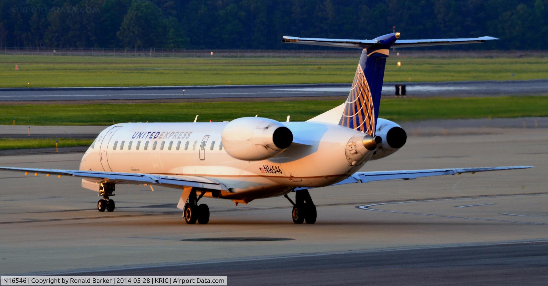 N16546, 2002 Embraer ERJ-145LR (EMB-145LR) C/N 145562, Taxi Richmond