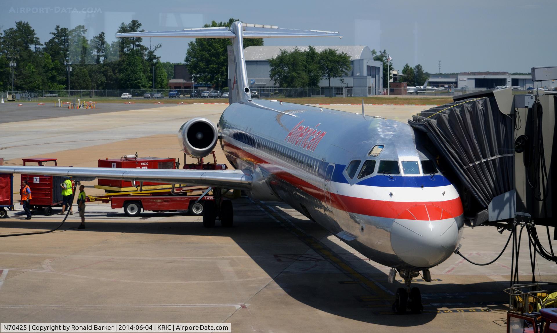 N70425, 1986 McDonnell Douglas MD-82 (DC-9-82) C/N 49337, At the gate Richmond