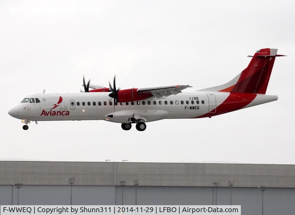 F-WWEQ, 2014 ATR 72-600 (72-212A) C/N 1199, C/n 1199 - To be TG-TRF