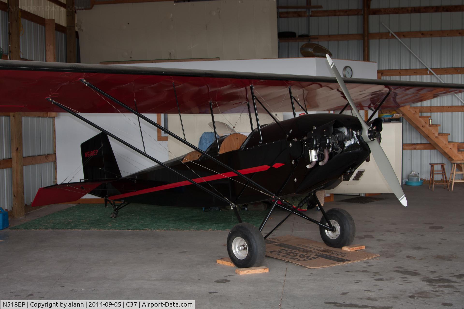 N518EP, 2002 Pietenpol Air Camper C/N 001 (N518EP), Under cover at Brodhead
