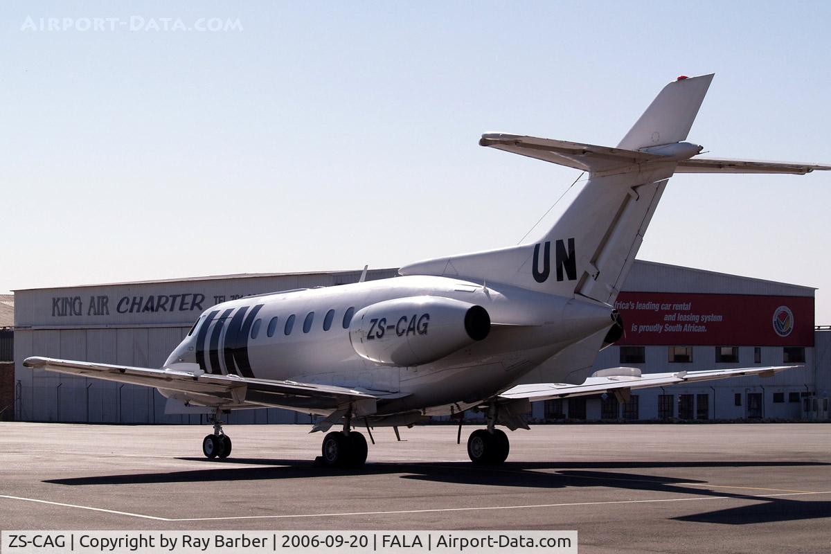 ZS-CAG, 1982 British Aerospace HS.125 Series 700B C/N 257172, Hawker Siddeley HS.125/700B [257172] Lanseria~ZS 20/09/2006 . Being used on United Nation missions.