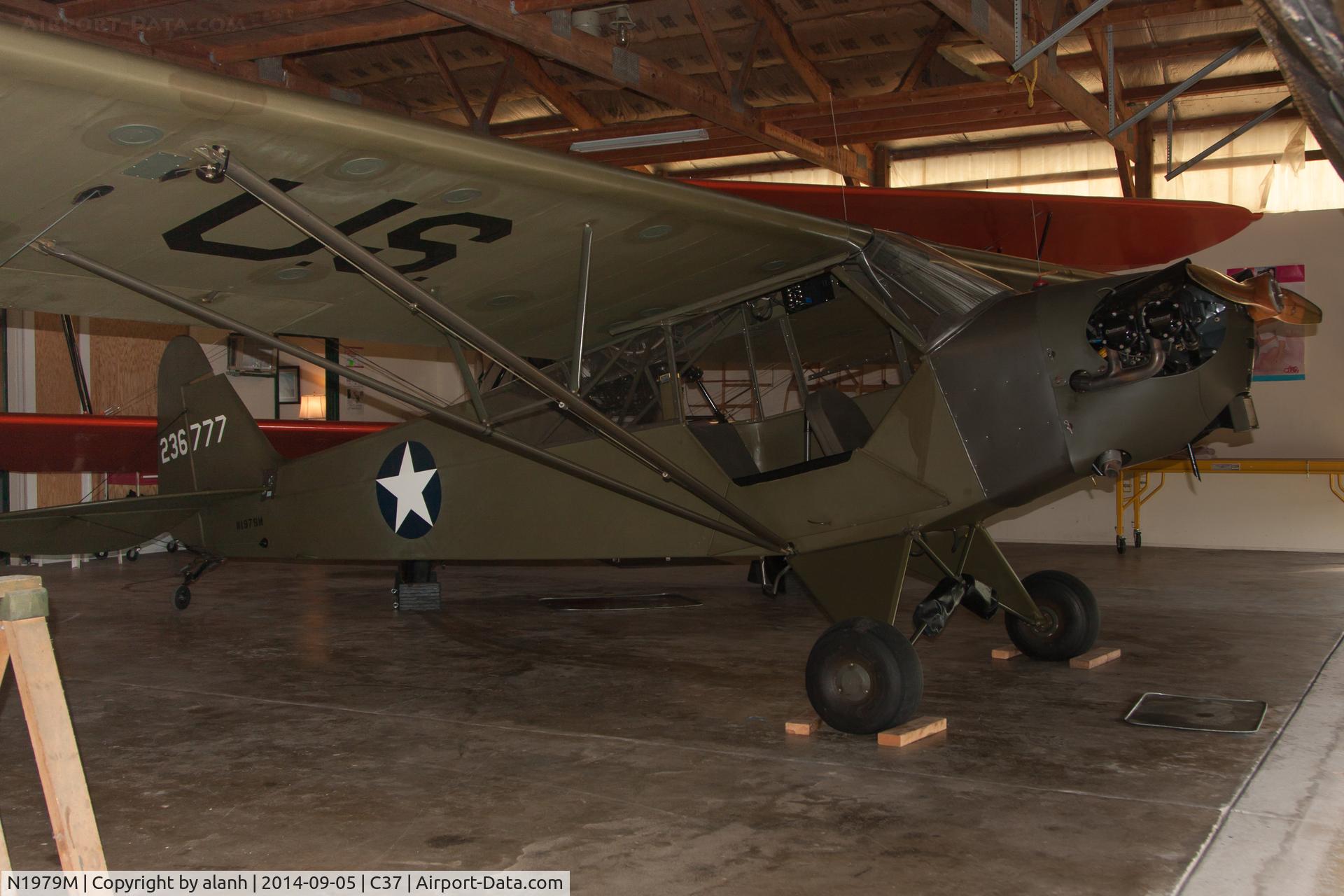 N1979M, 1959 Piper J3C-65 Cub Cub C/N 8901, Hangared at Brodhead