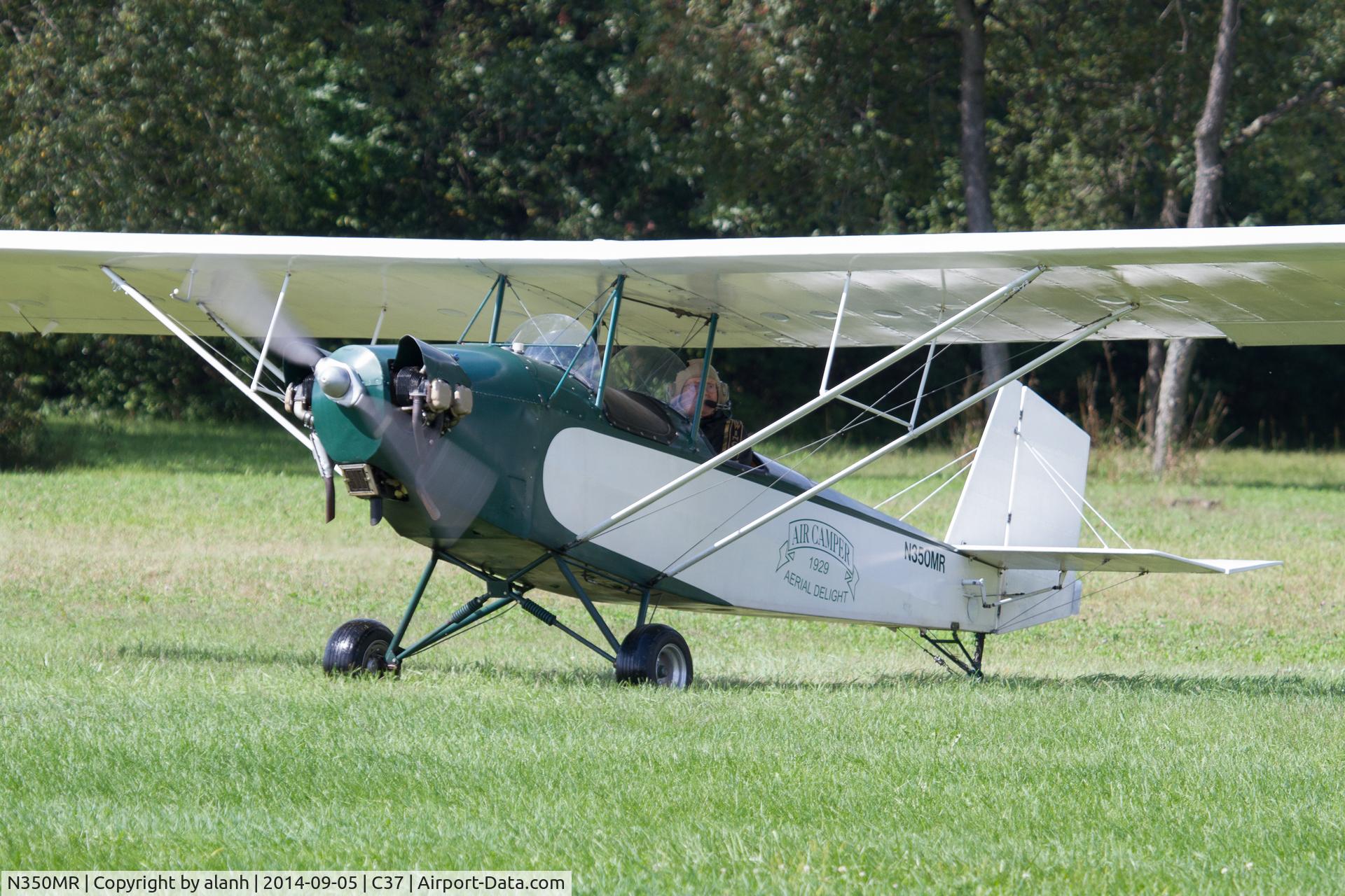 N350MR, 1997 Pietenpol Air Camper C/N 01, Taxying in at Brodhead