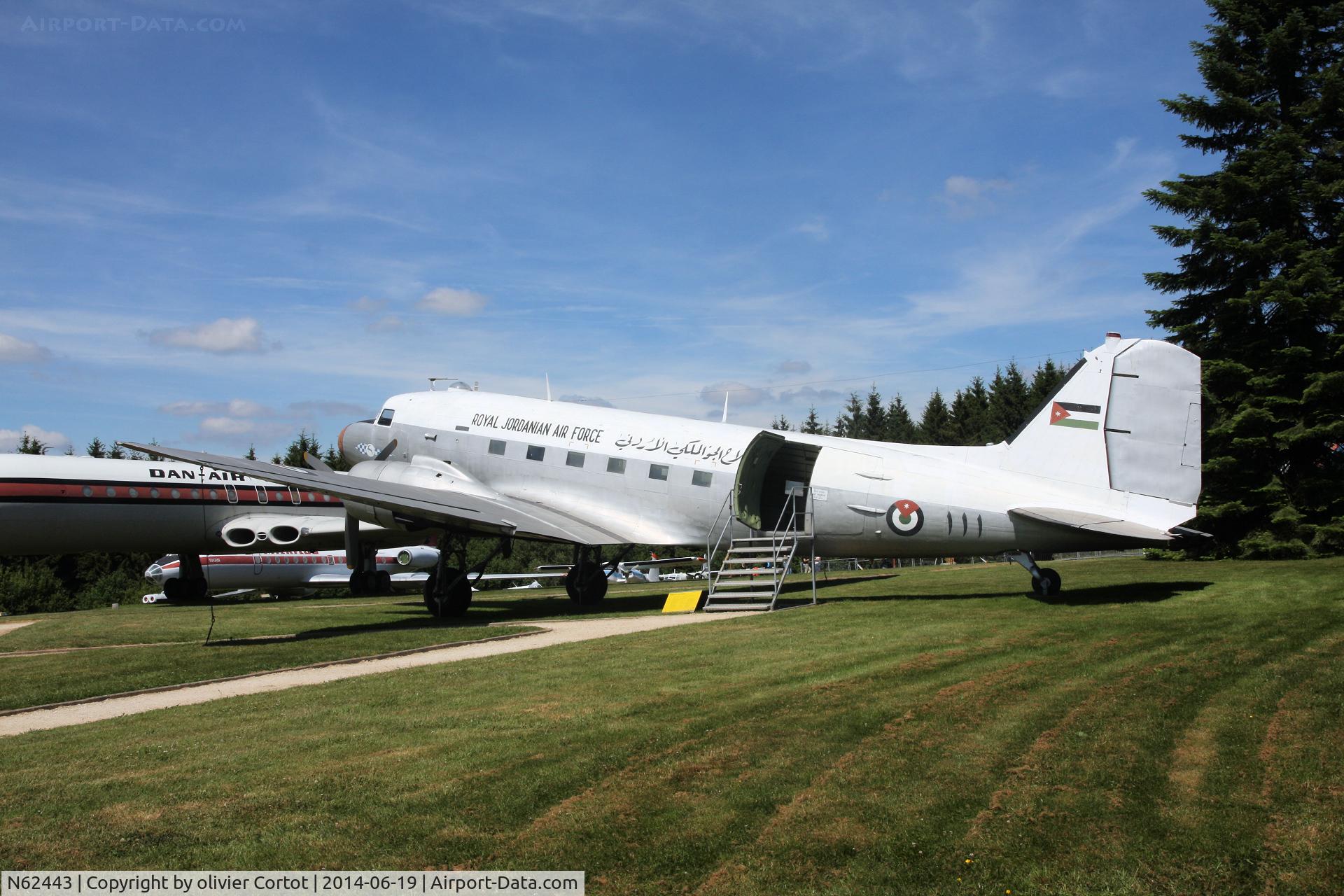 N62443, 1940 Douglas C-47A Skytrain C/N 19460, Built in 1942, used by the Royal Jordanian air Force before returning to the US civilian registry
