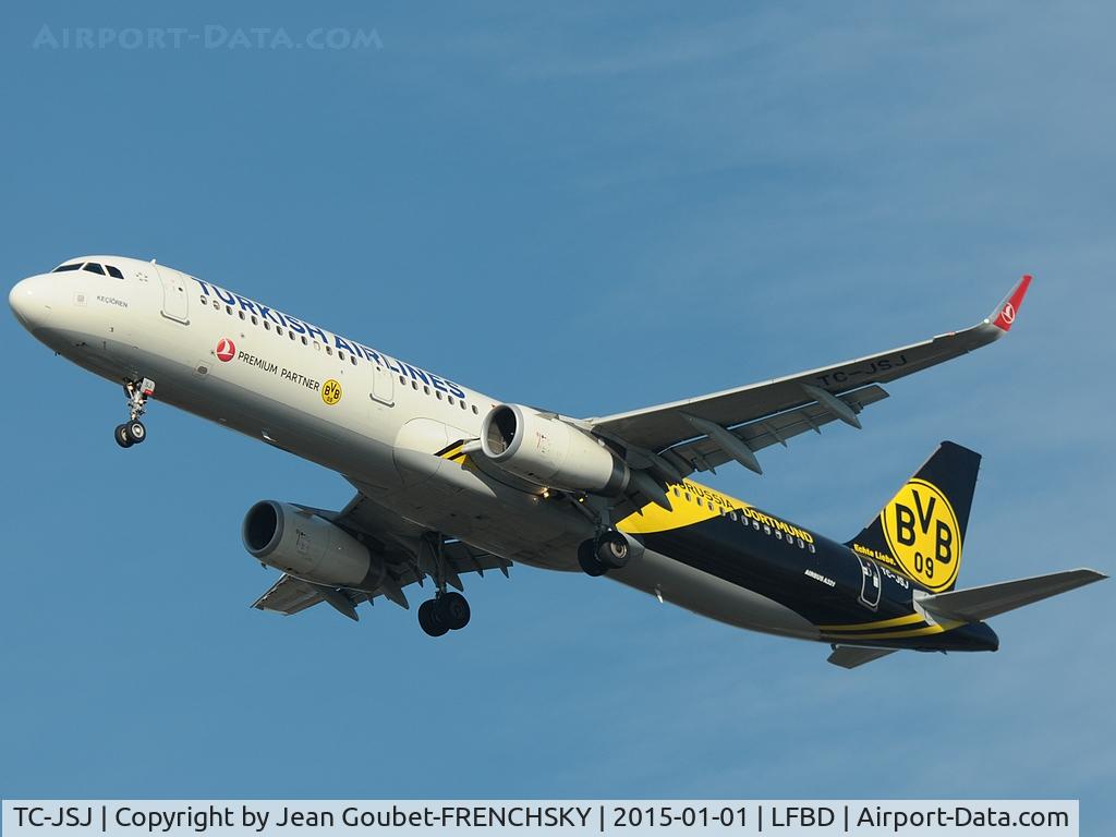 TC-JSJ, 2013 Airbus A321-231 C/N 5633, THY1389 from Istambul landing 23